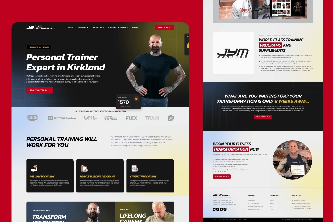 Kirkland Personal Trainer - Powered by Jim Stoppani - Created By Vinsup Hub